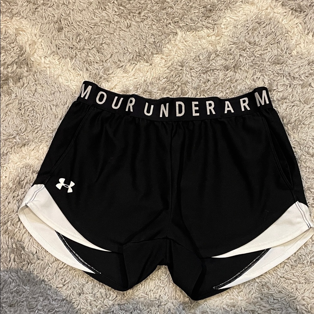 Under Armour Women's Athletic Shorts in Black and White